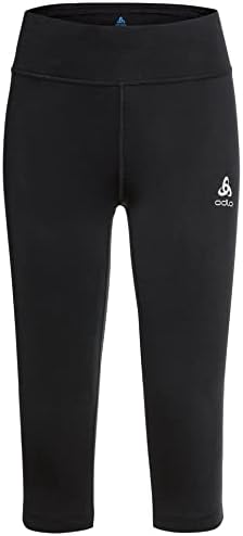 Odlo Essential Tights 3/4 Leggings de Course pour Femmes Noir